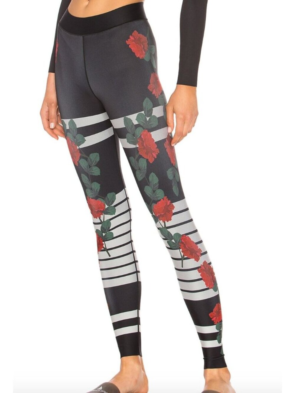 ULTRACOR La Vie En Rose Legging in Nero Black Size Small Floral